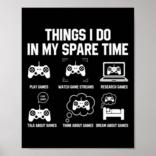 Poster 6 Choses Que Je Fais Dans Mes Chemises De Temps De (Devant)