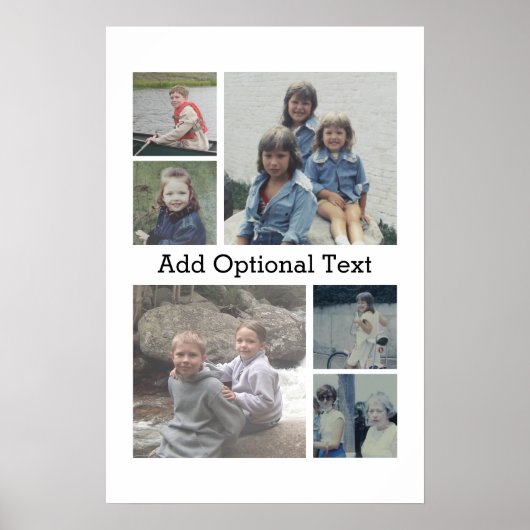 Poster 6 Collage de photos Texte facultatif — CAN Edit Co (Devant)