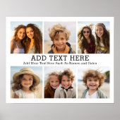 Poster 6 Collage photo avec 2 lignes de texte simple (Devant)