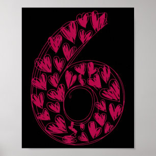 Poster 6 Enseignant Tendance 6 7 Viral Esquisse Cœur 67 M
