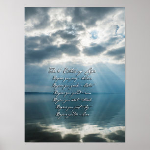 Poster 6 Éthique de la vie avec coup de soleil sur le lac