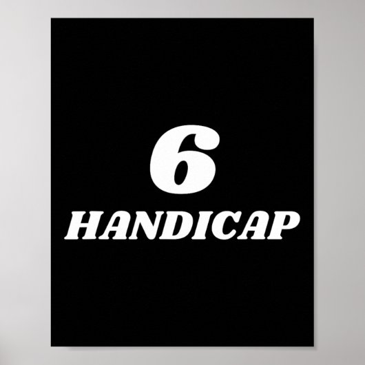 Poster 6 Handicap Golf Biden Funny (Devant)