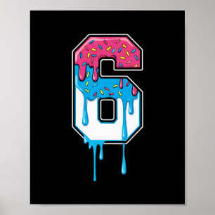 Poster 6 Numéro Six Équipe Sports Glace Crème Goutte 67 S