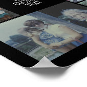 Poster 6 photo collage - arrière - plan noir - texte blan (Coin)