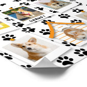 Poster 6 Photo Collage Nom Dog House Empreintes de pattes (Coin)