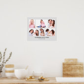 Poster 6 sections Photo personnalisée Cadres gris minimal (Cuisine)