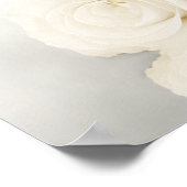 Poster 6 Table Élégant Rose Blanche Plan de Table de Mari (Coin)