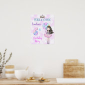 Poster 6e anniversaire fille princesse Lavande Turquoise (Cuisine)