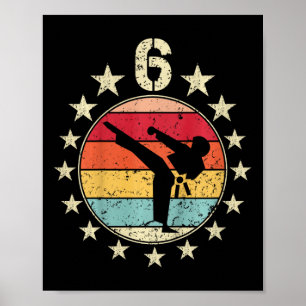 Poster 6e anniversaire Karate 6e année anniversaire garço