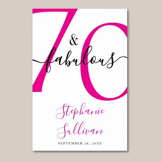 Poster 70 And Fabulous Birthday Party 