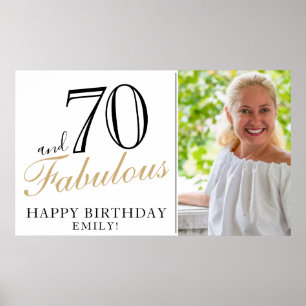 Poster 70 et fabuleux Elégant 70e anniversaire Photo