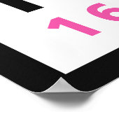 Poster 70 & Fabuleux Typographie Gras Photo 70e Anniversa (Coin)