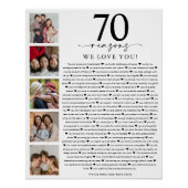 Poster 70 Raisons pour lesquelles nous vous aimons Annive (Devant)