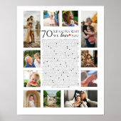 Poster 70 raisons pour lesquelles nous vous aimons collag (Devant)