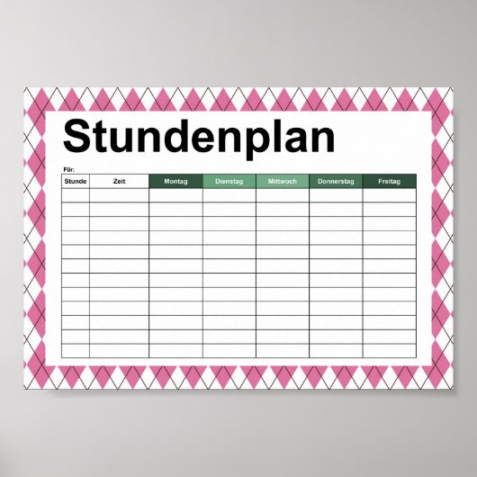 Poster 70 s Tartan Pinky (Devant)