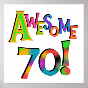 Poster 70 superbes T-shirts et cadeaux d'anniversaire