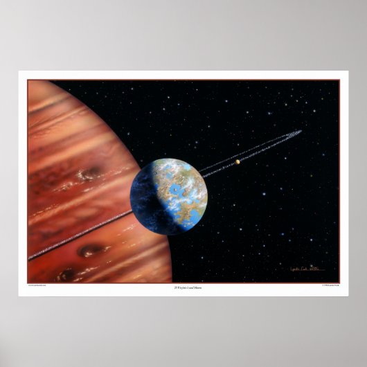 Poster 70 Virginis b et Moons Print (Devant)