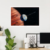 Poster 70 Virginis b et Moons Print (Bureau à domicile)