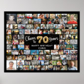 Poster 70e Anniversaire 100 Photos Black Gold Bravo à l'a (Devant)