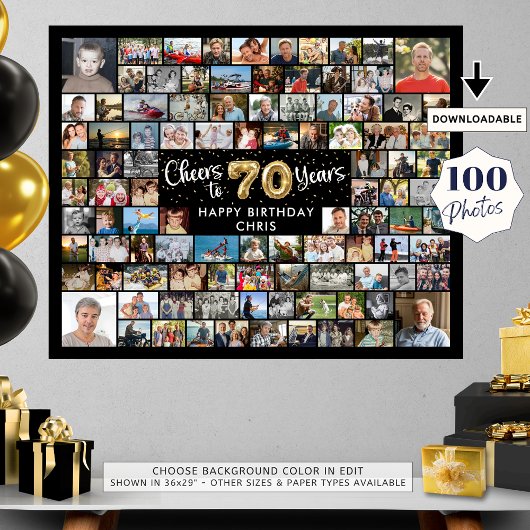 Poster 70e Anniversaire 100 Photos Black Gold Bravo à l'a