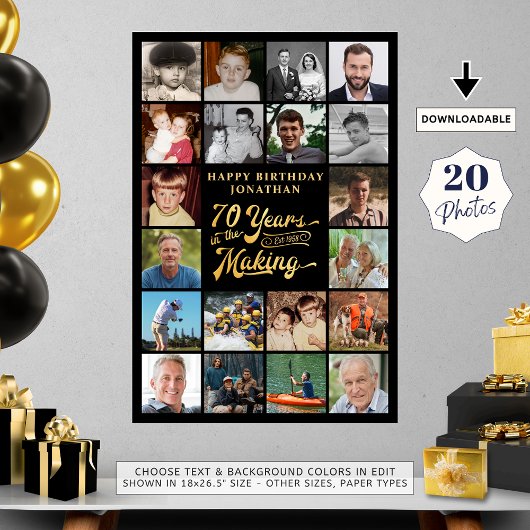 Poster 70e anniversaire 20 Photo 70 ans à venir
