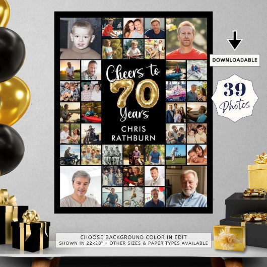 Poster 70e anniversaire 39 photo Collage de photos encour
