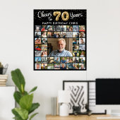 Poster 70e anniversaire 45 Photo Collage encourage à 70 a (Bureau à domicile)