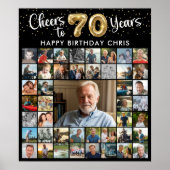 Poster 70e anniversaire 45 Photo Collage encourage à 70 a (Devant)