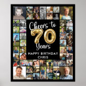 Poster 70e anniversaire 51 Collage de photos encourage à (Devant)
