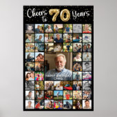 Poster 70e anniversaire 55 Collage de photos encourage à  (Devant)