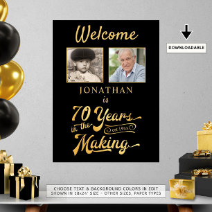 Poster 70e anniversaire année de bienvenue dans la fabric