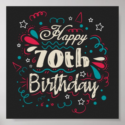Poster 70e anniversaire décoratif (Devant)