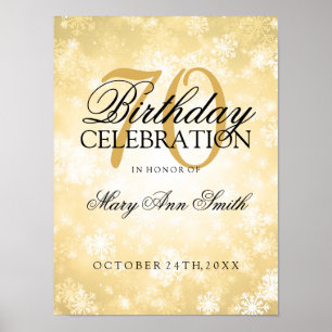 Poster 70e anniversaire Gold Winter Wonderland