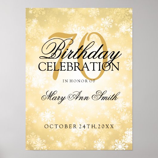 Poster 70e anniversaire Gold Winter Wonderland (Devant)
