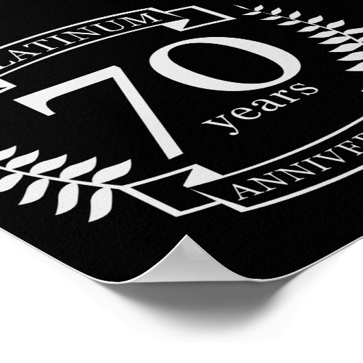 Poster 70e ANNIVERSAIRE Mariage PLATINUM (Coin)