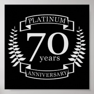 Poster 70e ANNIVERSAIRE Mariage PLATINUM