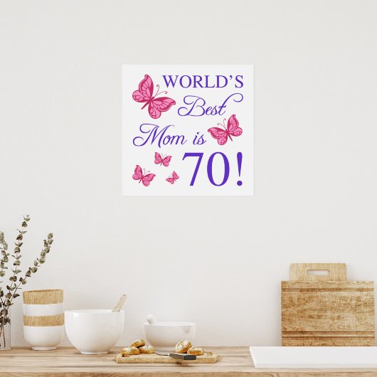 Poster 70e anniversaire pour maman (Cuisine)