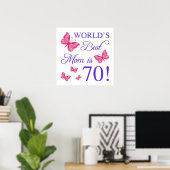 Poster 70e anniversaire pour maman (Bureau à domicile)