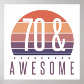 Poster 70e anniversaire Retro Sunset (Devant)