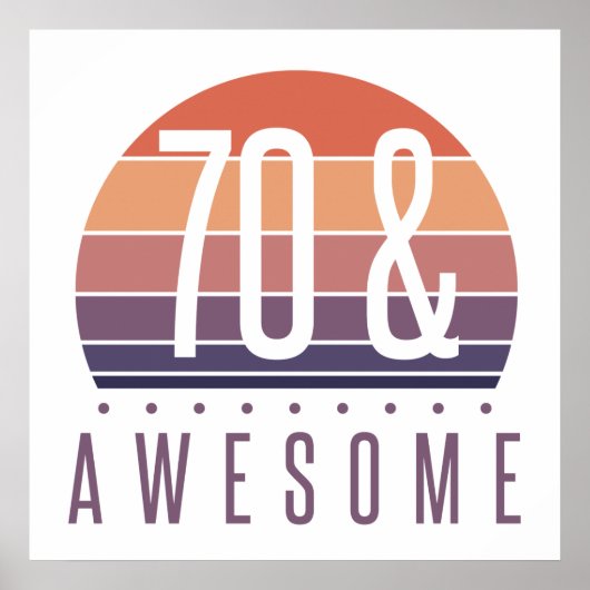 Poster 70e anniversaire Retro Sunset (Devant)