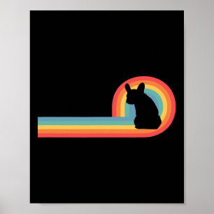 Poster - 70s Rétro Arc-en-ciel Propriétaire de Chien Mign