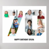 Poster 70th Birthday Photo Collage  (Devant)