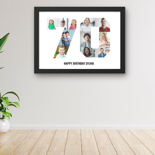 Poster 70th Birthday Photo Collage 