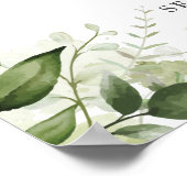 Poster 70th Wedding Anniversary Greenery Welcome Sign (Coin)