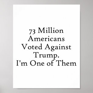 Poster 73 millions d'Américains ont voté contre Trump ant