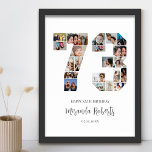 Poster 73e anniversaire Numéro 73 Photo personnalisée Col<br><div class="desc">Célébrez le 73ème anniversaire avec cette affiche personnalisée de collage photo numéro 73. Ce cadeau personnalisable est également parfait pour un anniversaire mariage. C'est une excellente façon de présenter des souvenirs précieux de votre vie de mariage et de marié. L'affiche comporte un collage de photos qui capturent ces moments spéciaux,...</div>