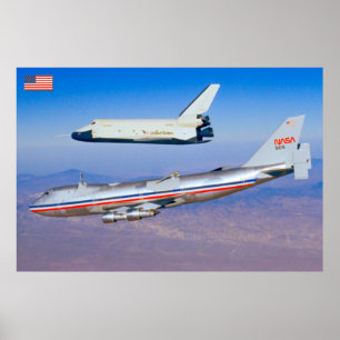 Poster 747 Avion de transport de navette spatiale
