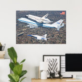 Poster 747 Avion de transport de navette spatiale (Bureau à domicile)