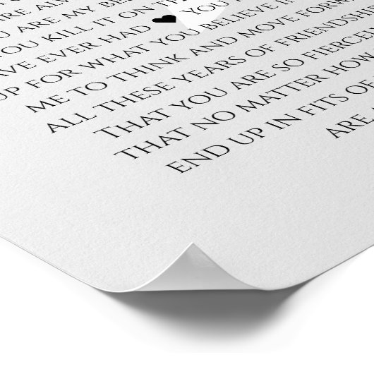 Poster 75 raisons pour lesquelles nous t'aimons 80ème 60è (Coin)