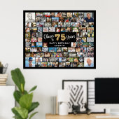 Poster 75e anniversaire 100 Photos Black Gold Bravo à l'a (Bureau à domicile)